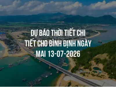 Dự báo thời tiết chi tiết cho Bình Định ngày mai 13-07-2026