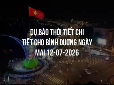 Dự báo thời tiết chi tiết cho Bình Dương ngày mai 12-07-2026