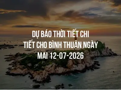 Dự báo thời tiết chi tiết cho Bình Thuận ngày mai 12-07-2026