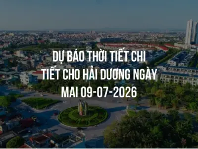 Dự báo thời tiết chi tiết cho Hải Dương ngày mai 09-07-2026
