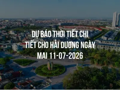 Dự báo thời tiết chi tiết cho Hải Dương ngày mai 11-07-2026