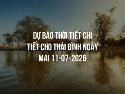 Dự báo thời tiết chi tiết cho Thái Bình ngày mai 11-07-2026