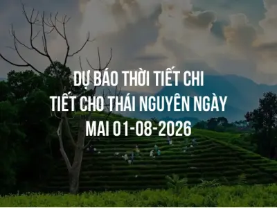 Dự báo thời tiết chi tiết cho Thái Nguyên ngày mai 01-08-2026