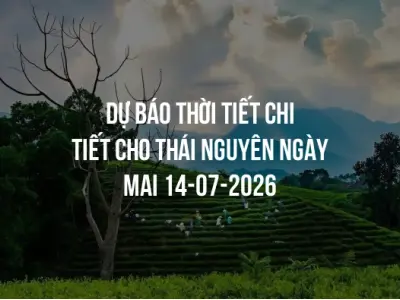 Dự báo thời tiết chi tiết cho Thái Nguyên ngày mai 14-07-2026