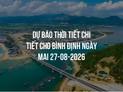 Dự báo thời tiết chi tiết cho Bình Định ngày mai 27-08-2026