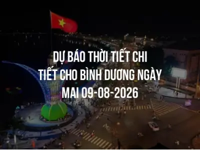 Dự báo thời tiết chi tiết cho Bình Dương ngày mai 09-08-2026