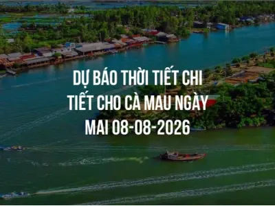 Dự báo thời tiết chi tiết cho Cà Mau ngày mai 08-08-2026