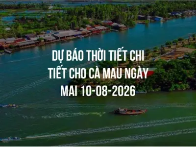 Dự báo thời tiết chi tiết cho Cà Mau ngày mai 10-08-2026