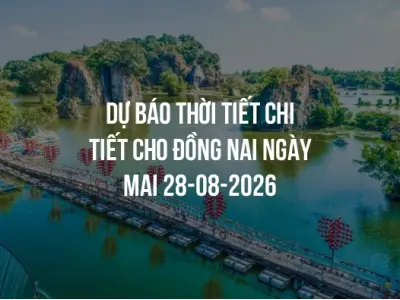 Dự báo thời tiết chi tiết cho Đồng Nai ngày mai 28-08-2026