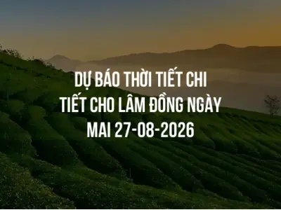 Dự báo thời tiết chi tiết cho Lâm Đồng ngày mai 27-08-2026