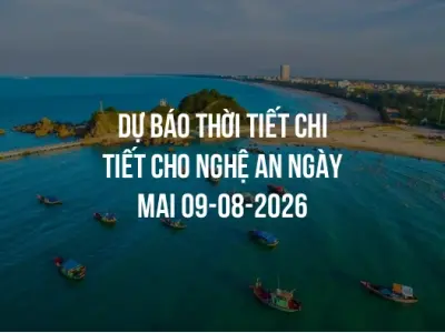 Dự báo thời tiết chi tiết cho Nghệ An ngày mai 09-08-2026