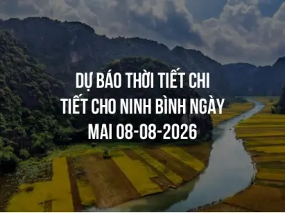 Dự báo thời tiết chi tiết cho Ninh Bình ngày mai 08-08-2026