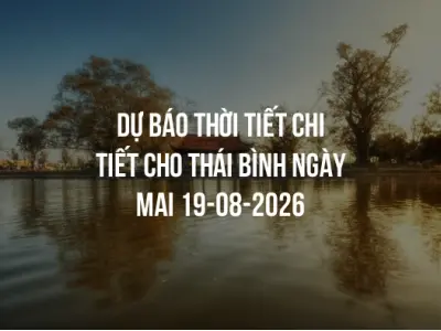 Dự báo thời tiết chi tiết cho Thái Bình ngày mai 19-08-2026