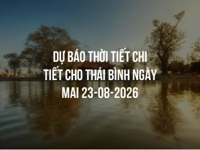 Dự báo thời tiết chi tiết cho Thái Bình ngày mai 23-08-2026