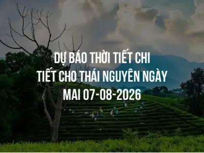 Dự báo thời tiết chi tiết cho Thái Nguyên ngày mai 07-08-2026