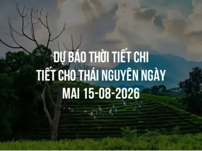 Dự báo thời tiết chi tiết cho Thái Nguyên ngày mai 15-08-2026