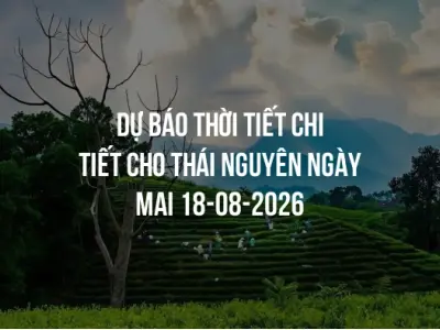 Dự báo thời tiết chi tiết cho Thái Nguyên ngày mai 18-08-2026