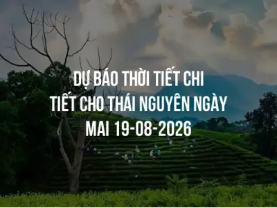 Dự báo thời tiết chi tiết cho Thái Nguyên ngày mai 19-08-2026