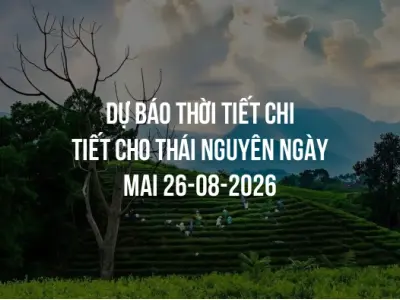 Dự báo thời tiết chi tiết cho Thái Nguyên ngày mai 26-08-2026