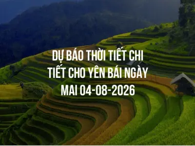 Dự báo thời tiết chi tiết cho Yên Bái ngày mai 04-08-2026