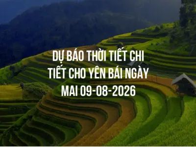 Dự báo thời tiết chi tiết cho Yên Bái ngày mai 09-08-2026