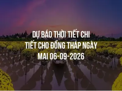 Dự báo thời tiết chi tiết cho Đồng Tháp ngày mai 06-09-2026