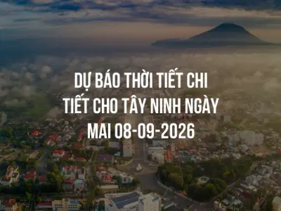 Dự báo thời tiết chi tiết cho Tây Ninh ngày mai 08-09-2026