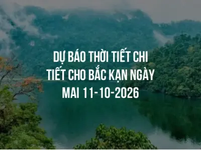 Dự báo thời tiết chi tiết cho Bắc Kạn ngày mai 11-10-2026