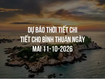 Dự báo thời tiết chi tiết cho Bình Thuận ngày mai 11-10-2026