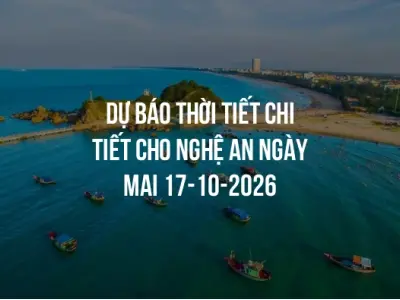 Dự báo thời tiết chi tiết cho Nghệ An ngày mai 17-10-2026