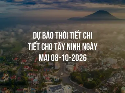 Dự báo thời tiết chi tiết cho Tây Ninh ngày mai 08-10-2026