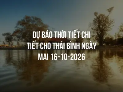 Dự báo thời tiết chi tiết cho Thái Bình ngày mai 16-10-2026