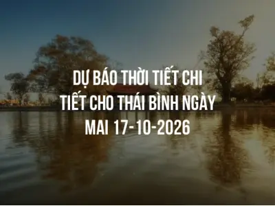 Dự báo thời tiết chi tiết cho Thái Bình ngày mai 17-10-2026