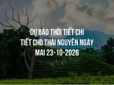 Dự báo thời tiết chi tiết cho Thái Nguyên ngày mai 23-10-2026