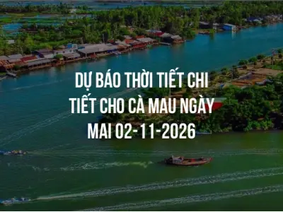 Dự báo thời tiết chi tiết cho Cà Mau ngày mai 02-11-2026